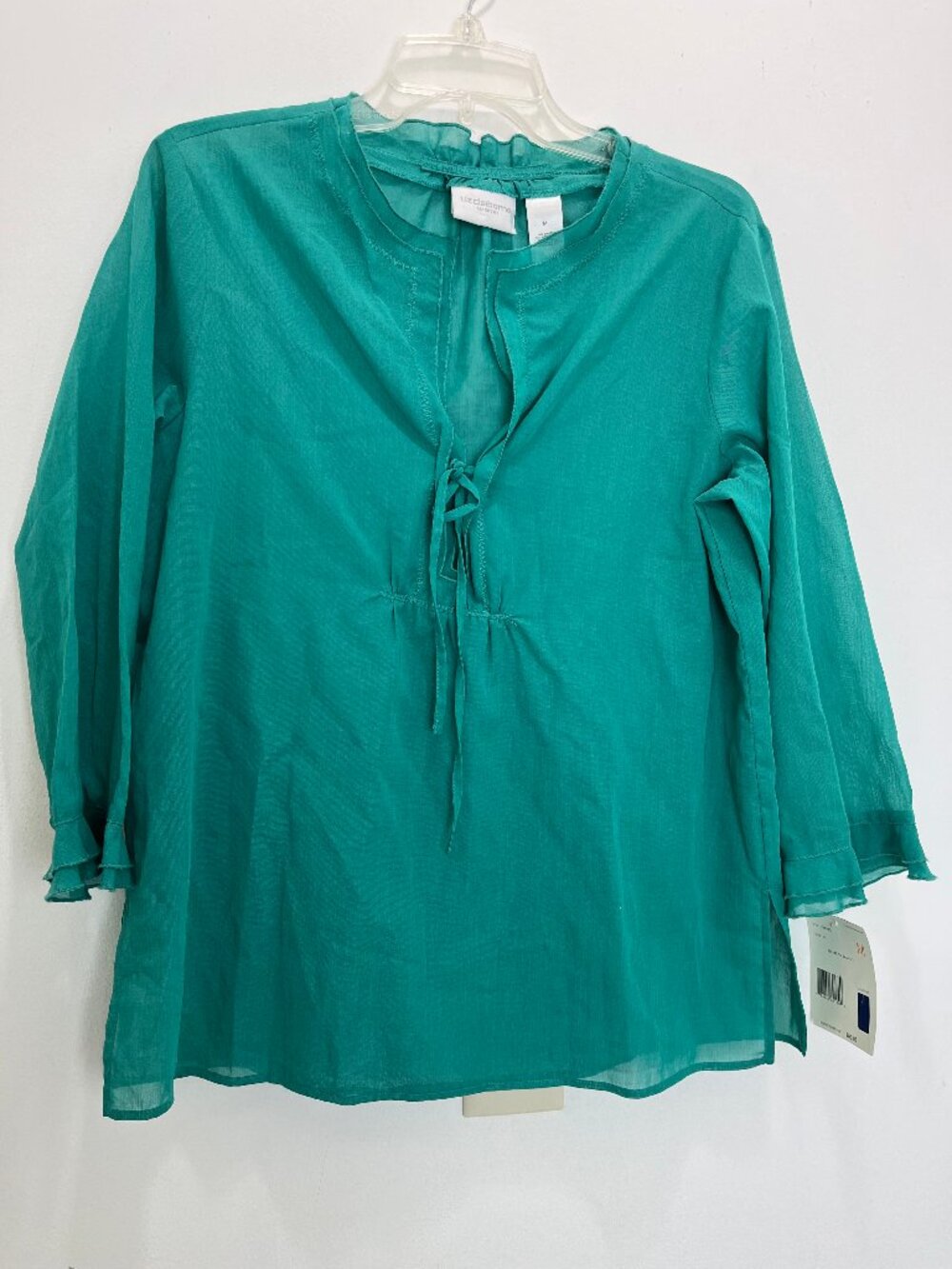 Liz Claiborne Lizsport Womens Green Top Shirt M NEW